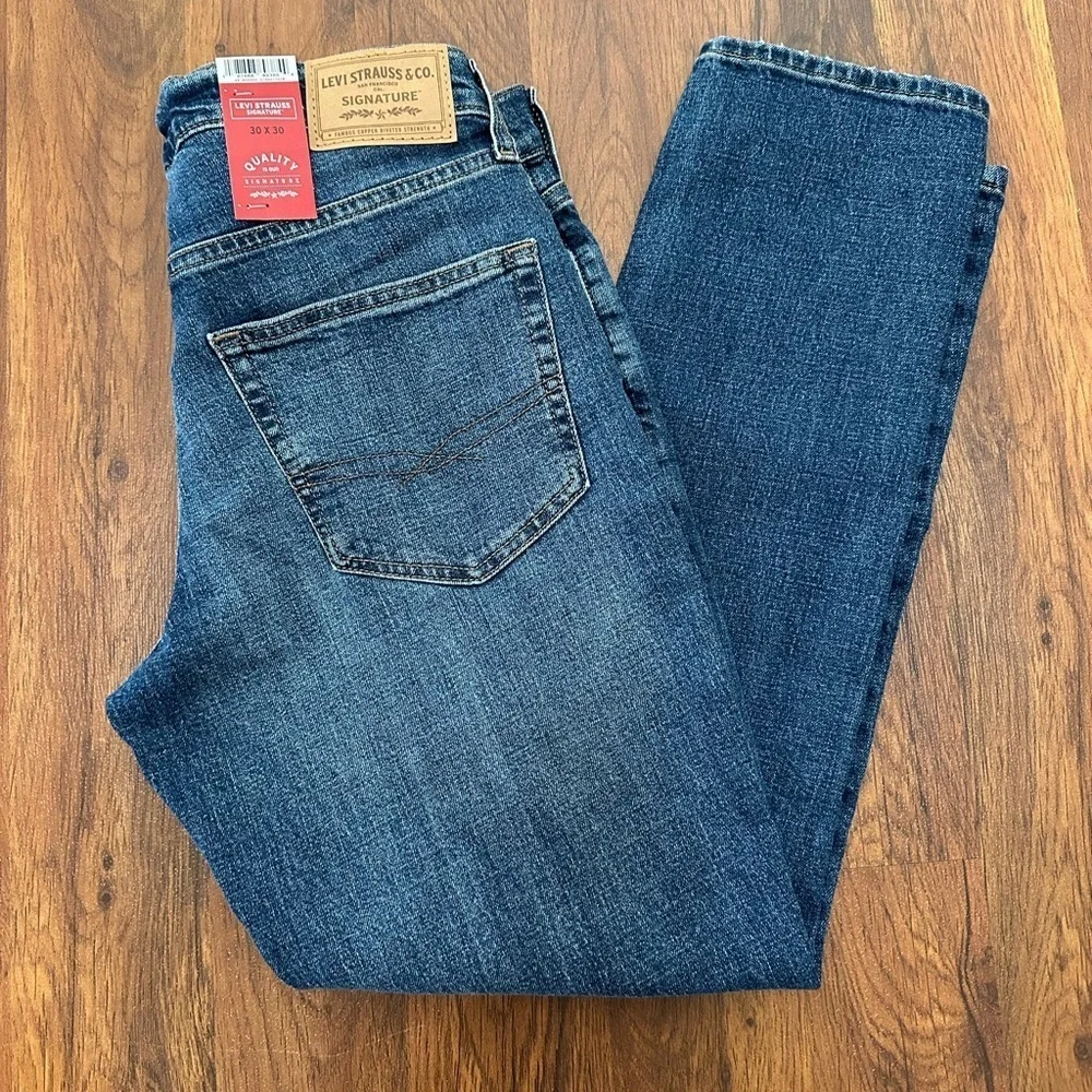 Men's Slim Straight Jeans - Blue